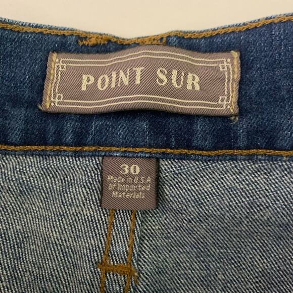 POINT SUR J CREW Jeans 30 Wide Leg Crop High Rise Denim 5 Pocket Zip Fly Casual - Picture 9 of 14